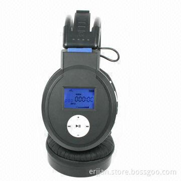 Wireless Headphones with MP3 Player, Supports SD Card, FM Radio, Built-in Battery/OEM Order Welcomed
